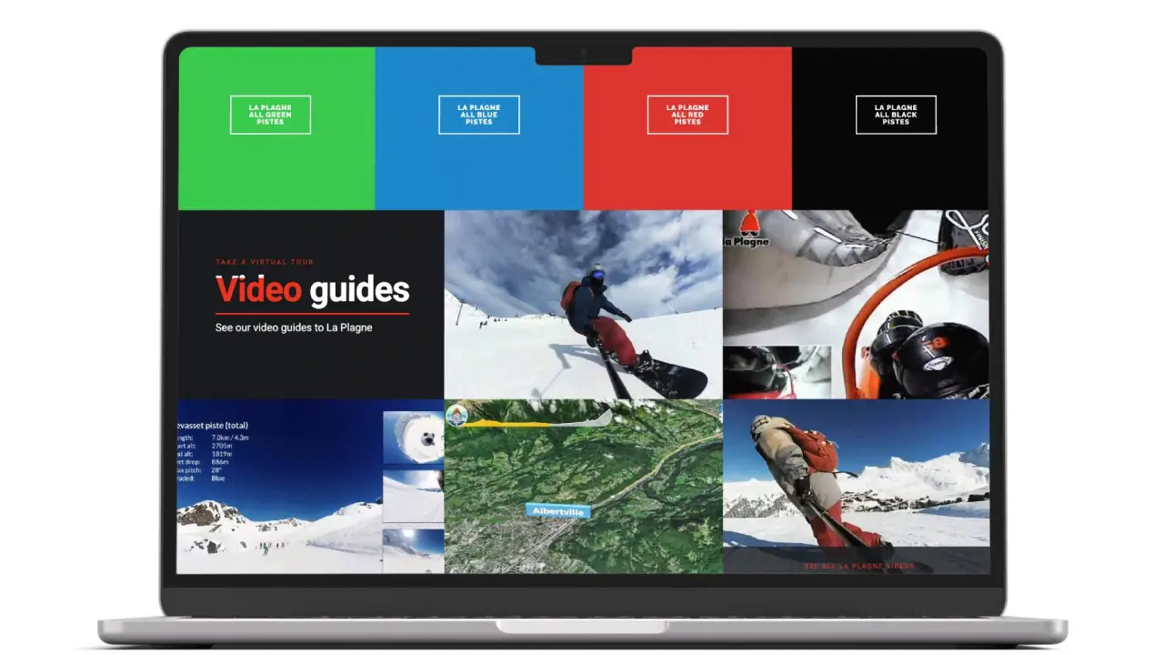 Tenerife Web Design built La Plagne 360’s responsive website and brand identity, combining immersive content and SEO to lead in a competitive resort market.